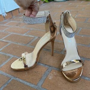Gold Mirror High heels 4 3/4” by Melly Size 8